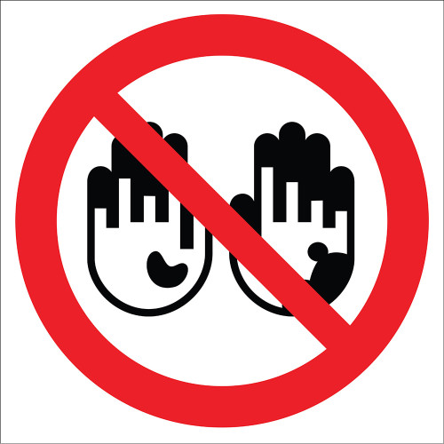 Greasy Dirty Hands Are Forbidden Sign Board Sign Sticker EF1813