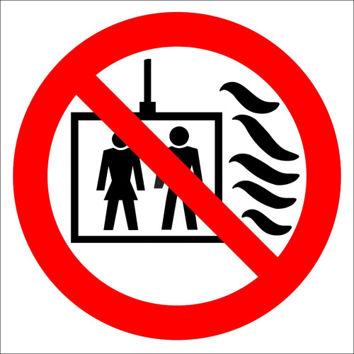 Do Not Use the Elevator In Case of Fire Sign Board Sign Sticker EF2990