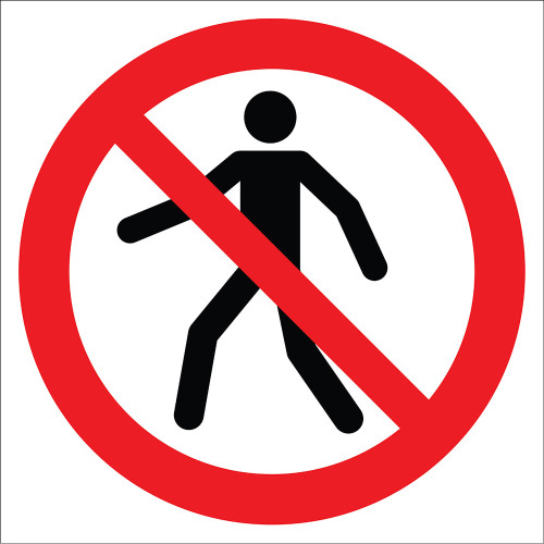 Pedestrian No Entry Sign Sign Sign Sticker EF2705