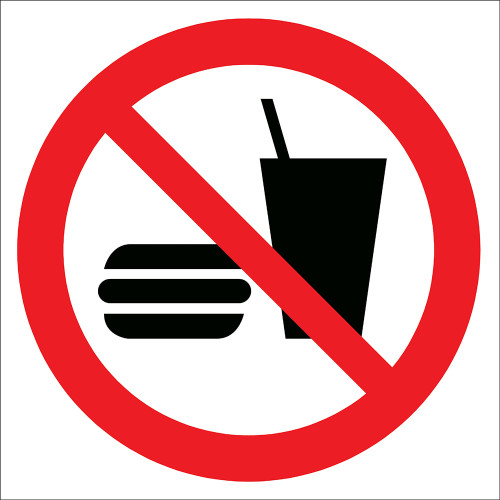 It is Forbidden to Eat and Drink Sign Board Sign Sticker EF2158