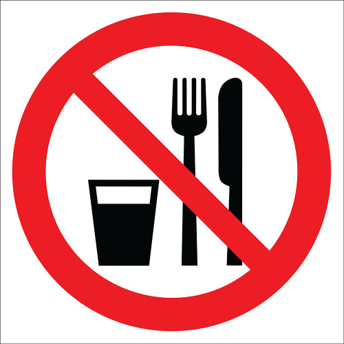 It is Forbidden to Eat and Drink Sign Board Sign Sticker EF2217