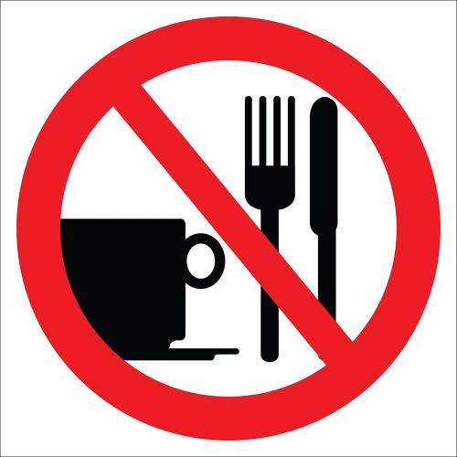 It is Forbidden to Eat and Drink Sign Board Sign Sticker EF2804