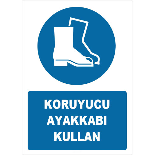 Use Protective Shoes Sign Board Signage Label ZY1526