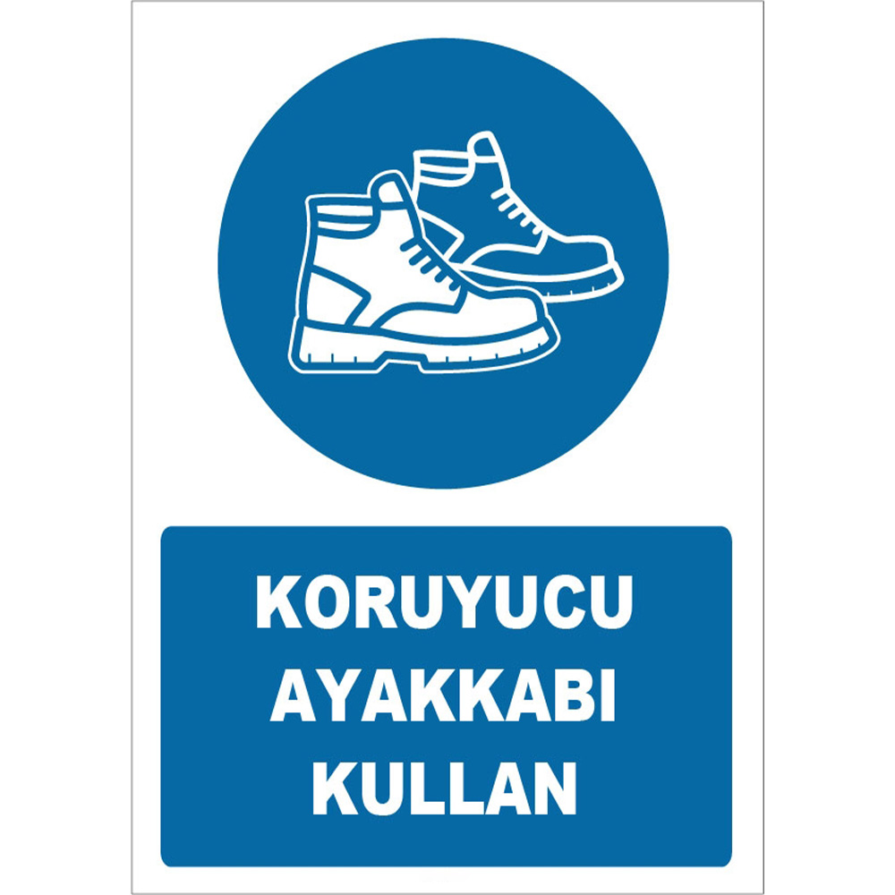 Use Protective Shoes Symbol Sign Board Sign Sticker Label ZY1525