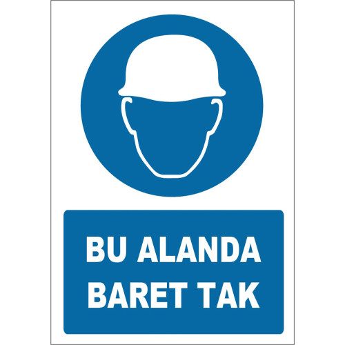 Bu Alanda Baret Tak İşareti Levhası Tabelası Etiketi ZY1215