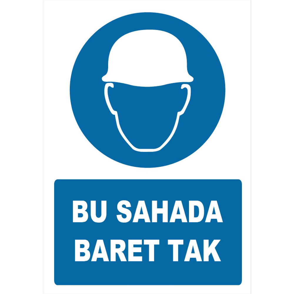 Bu Sahada Baret Tak İşareti Levhası Tabelası Etiketi ZY1216