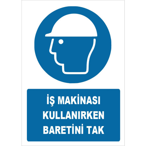 Put On Your Hard Hat When Using Construction Machinery Sign Board Sign Label ZY1448