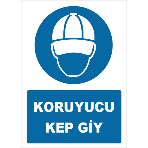 Koruyucu Kep Giy İşareti Levhası Tabelası Etiketi ZY1733