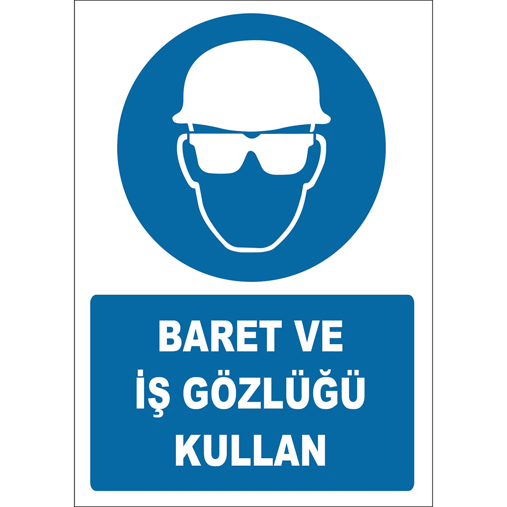 Use Hard Hat and Business Glasses Sign Board Sign Label EF1454