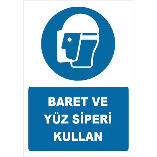 Use Hard Hat and Face Shield Label Sign Board Sign Board ZY1411