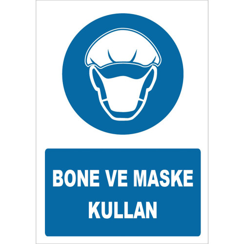 Use a Bonnet and Mask Sign Board Sign Sticker ZY1477