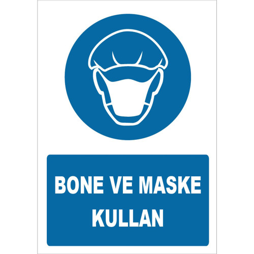 Use a Bonnet and Mask Sign Board Sign Sticker ZY1488