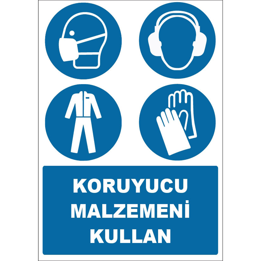 Use Your Protective Material Mask Headset Clothing Gloves Sign Board Sign Sticker EF1503