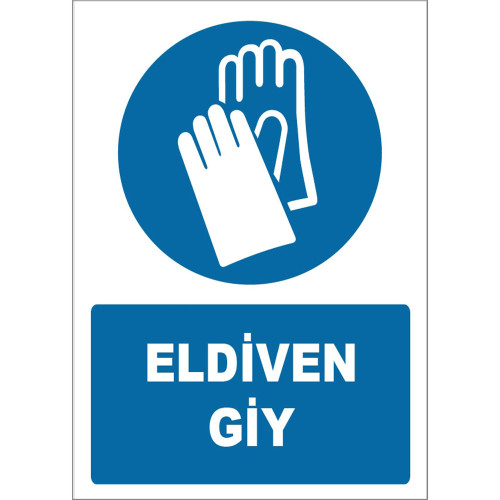 Wear Gloves Sign Board Sign Sticker EF1536