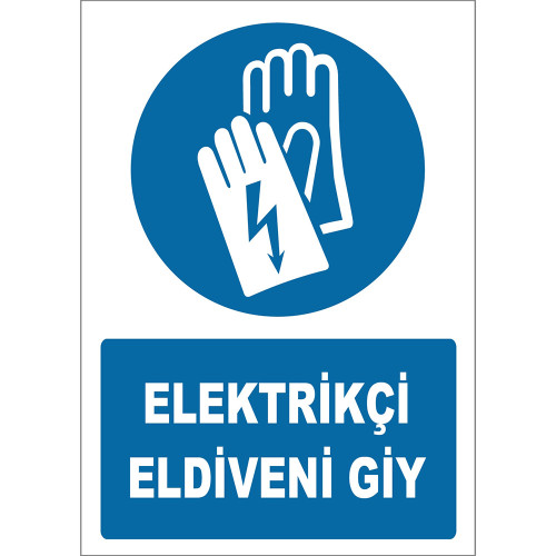 Wear Electrician Gloves Sign Board Sign Sticker ZY2274