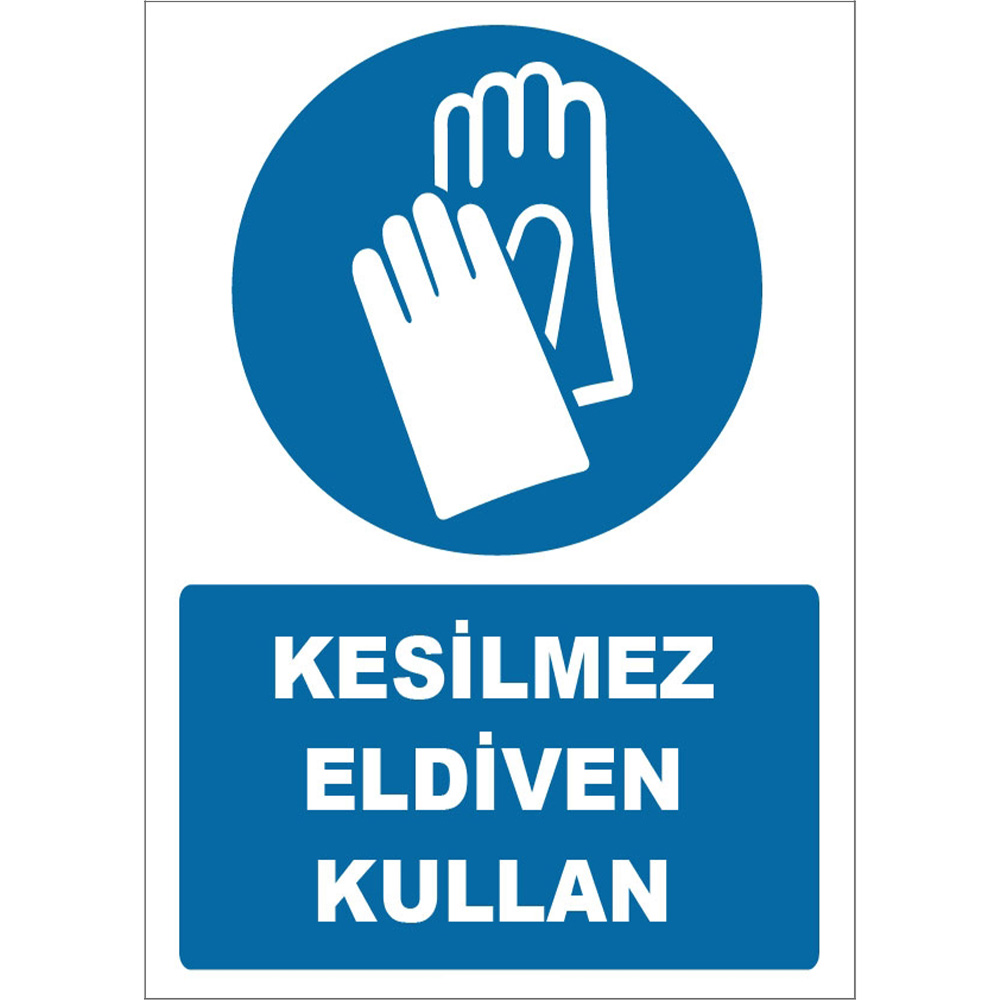 Use Non-cut Gloves Sign Board Signage Label ZY1249