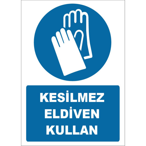 Use Non-cut Gloves Sign Board Signage Label ZY1249