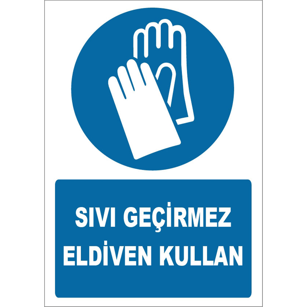 Use Liquid-Proof Gloves Sign Board Signage Label ZY1257