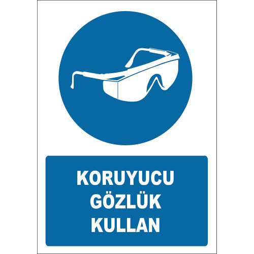 Use Protective Glasses Sign Board Sign Sticker EF2849