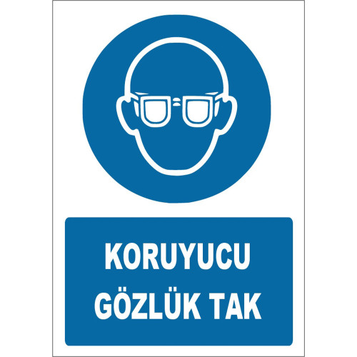 Protective Glasses Wear Sign Board Sign Sticker ZY1771