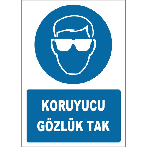 Protective Glasses Wear Sign Board Signage Sticker ZY1772