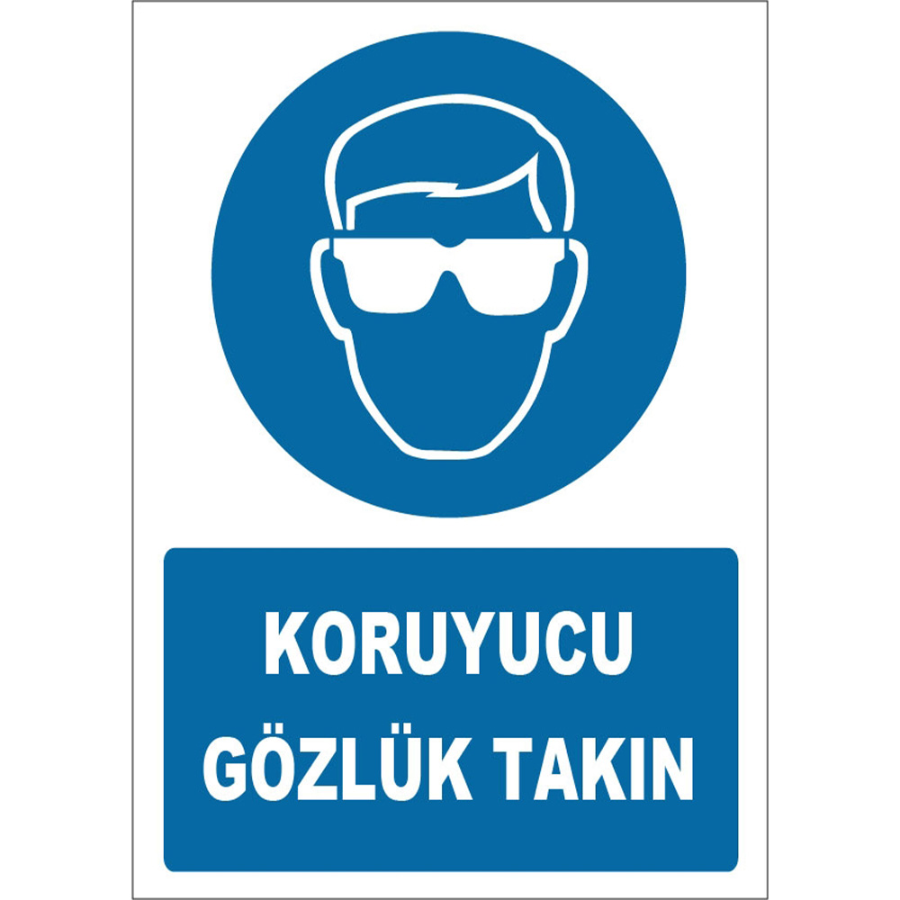 Wear Protective Glasses Sign Board Sign Sticker ZY1773