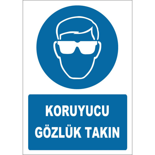 Wear Protective Glasses Sign Board Sign Sticker ZY1773