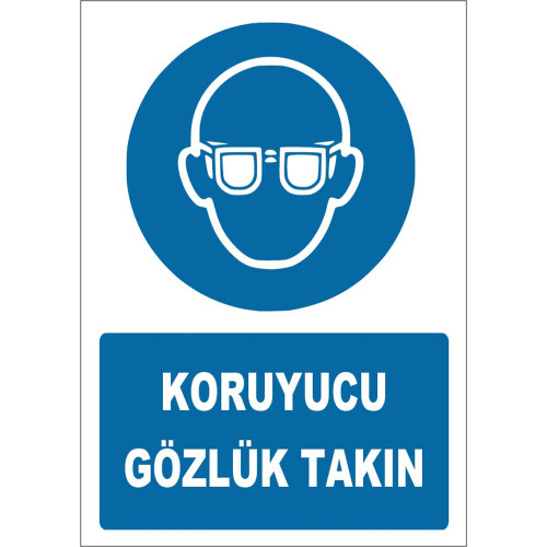 Wear Protective Glasses Sign Board Sign Sticker ZY1774