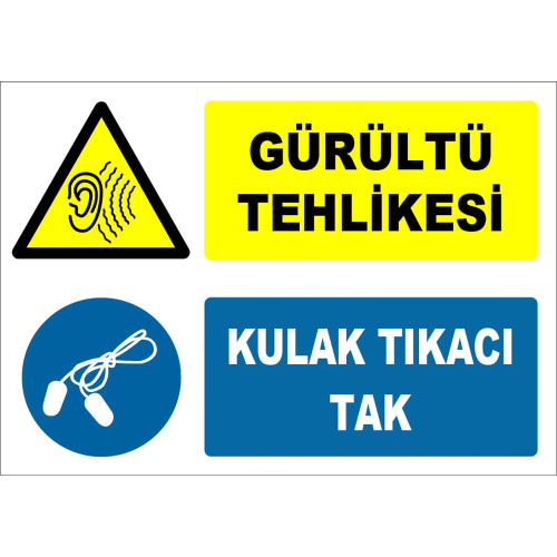 Noise Hazard Earplugs Plug Sign Board Sign Sticker ZY1320