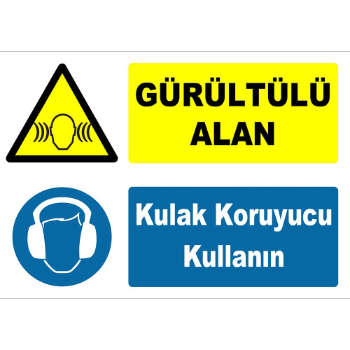 Noisy Area Use Ear Protector Sign Board Signage Label YT7573