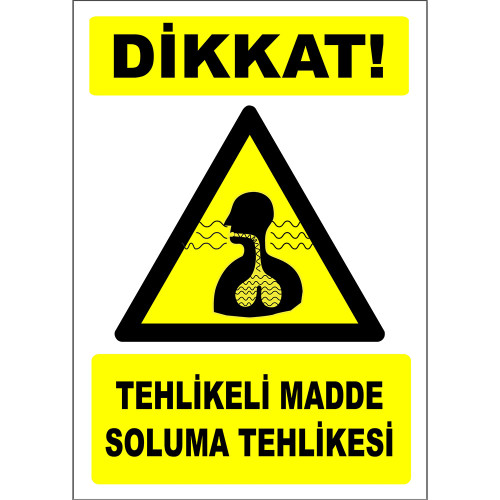 Attention Hazardous Substance Inhalation Hazard Symbol Sign Board Signage Label PF1184