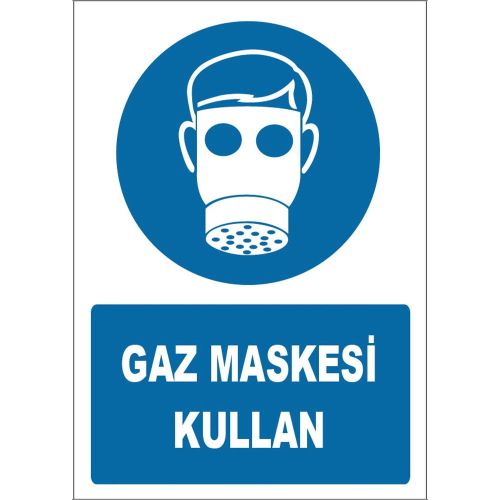 Use Gas Mask Label Sign Board Sign Board ZY1798