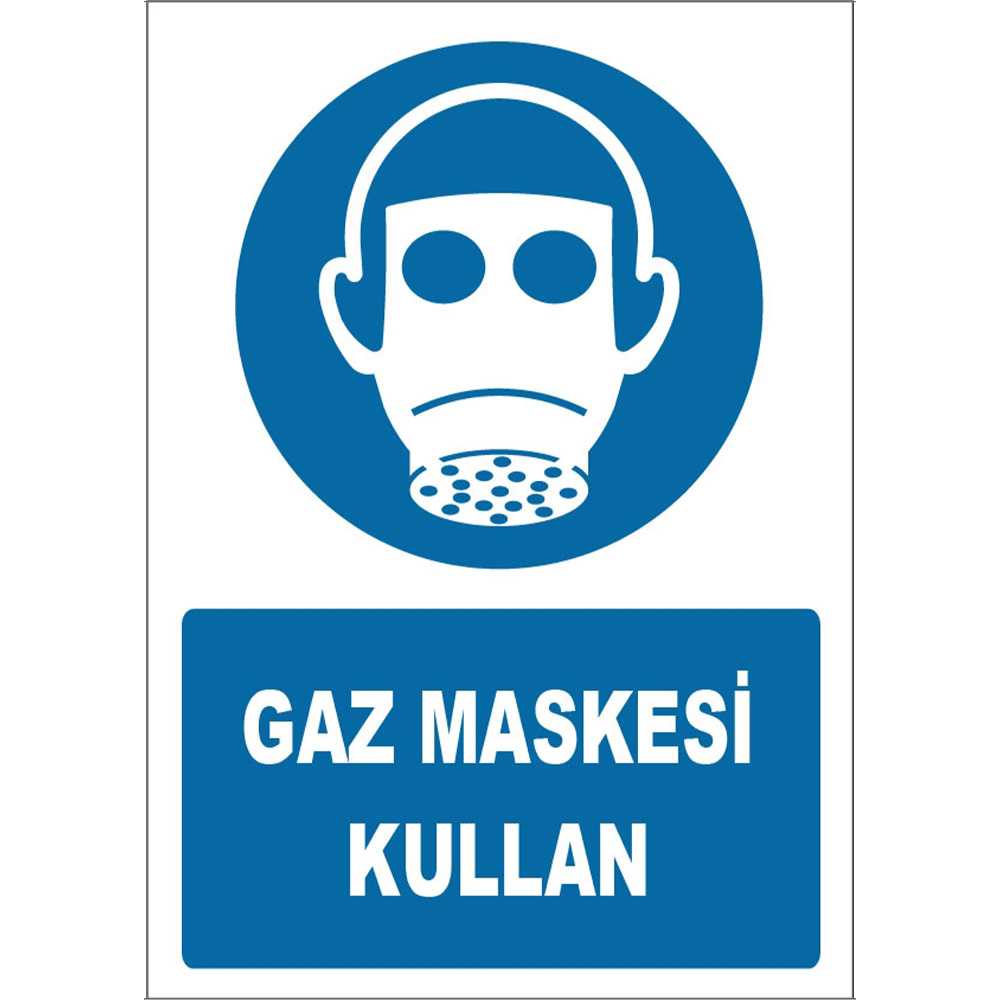 Use Gas Mask Symbol Sign Board Sign Sticker Label ZY1796