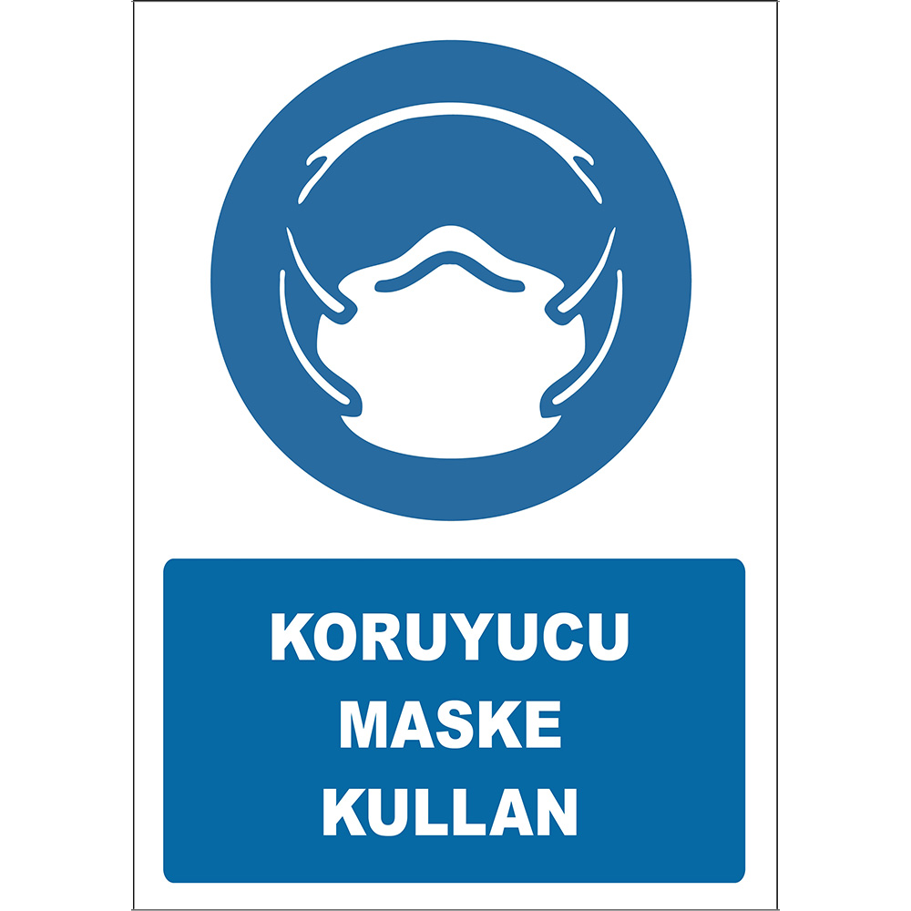 Use Protective Mask Sign Board Signage Label EF2891