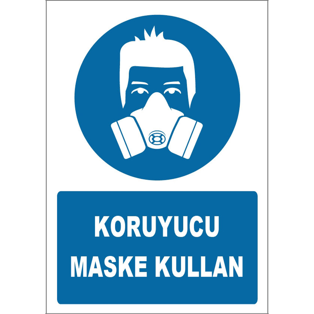 Koruyucu Maske Kullan Simgesi İşareti Levhası Tabelası Etiketi ZY1807