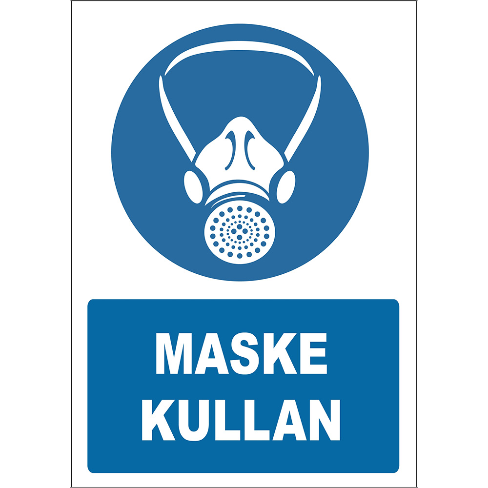 Use Mask Symbol Production Sign Board Signage Label EF2866