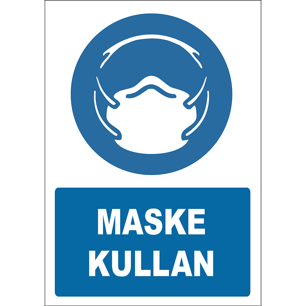 Use Mask Icon Sign Board Signage Label EF2890