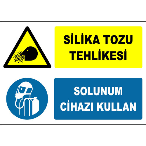 Silica Dust Hazard Use Respirator Label Sign Board Sign Board ZY2830