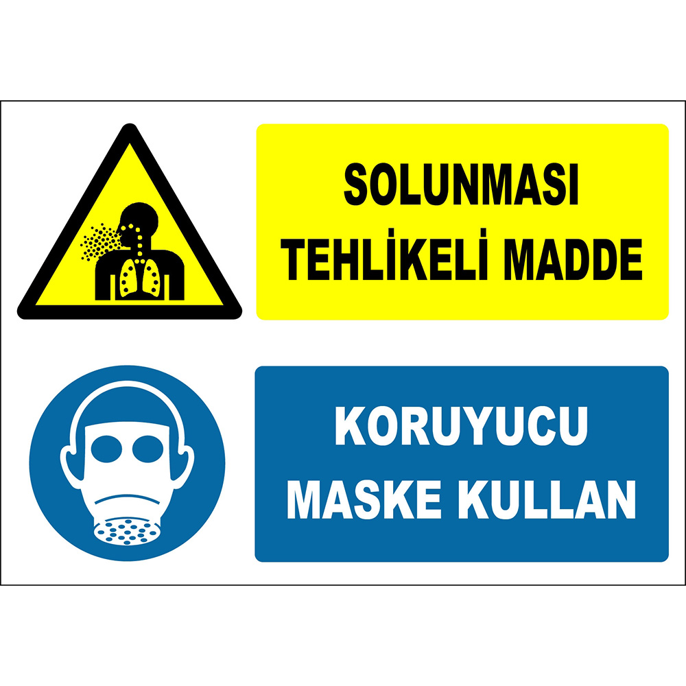 Inhalation Hazardous Materials Use Protective Mask Symbol Sign Board Signage Label ZY2776