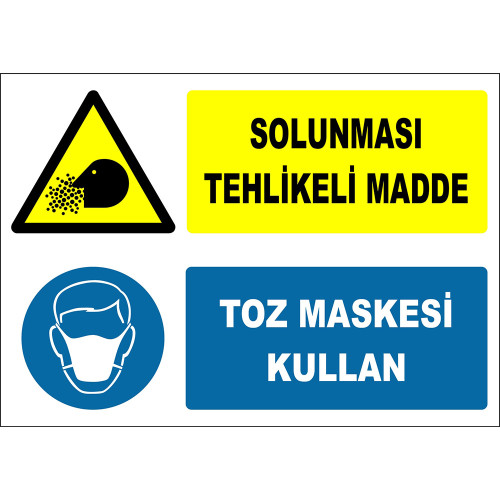 Inhalation Hazardous Materials Use Dust Mask Label Sign Board Signboard ZY2775