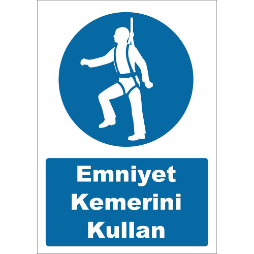 Emniyet Kemerini Kullan İşareti Levhası Tabelası Etiketi YT7734