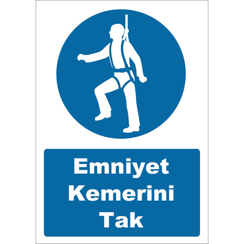 Emniyet Kemerini Tak İşareti Levhası Tabelası Etiketi YT7735