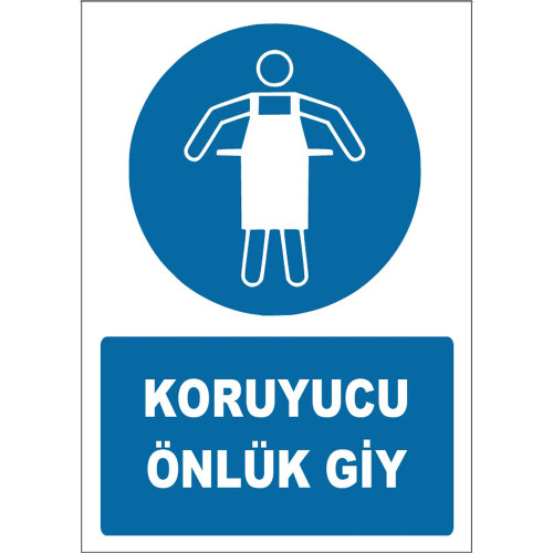 Wear Protective Apron Sign Board Sign Sticker ZY1708