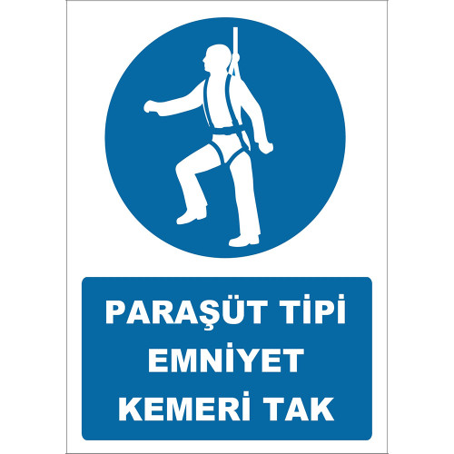 Parachute Type Seat Belt Wear Sign Board Signage Sticker YT7739