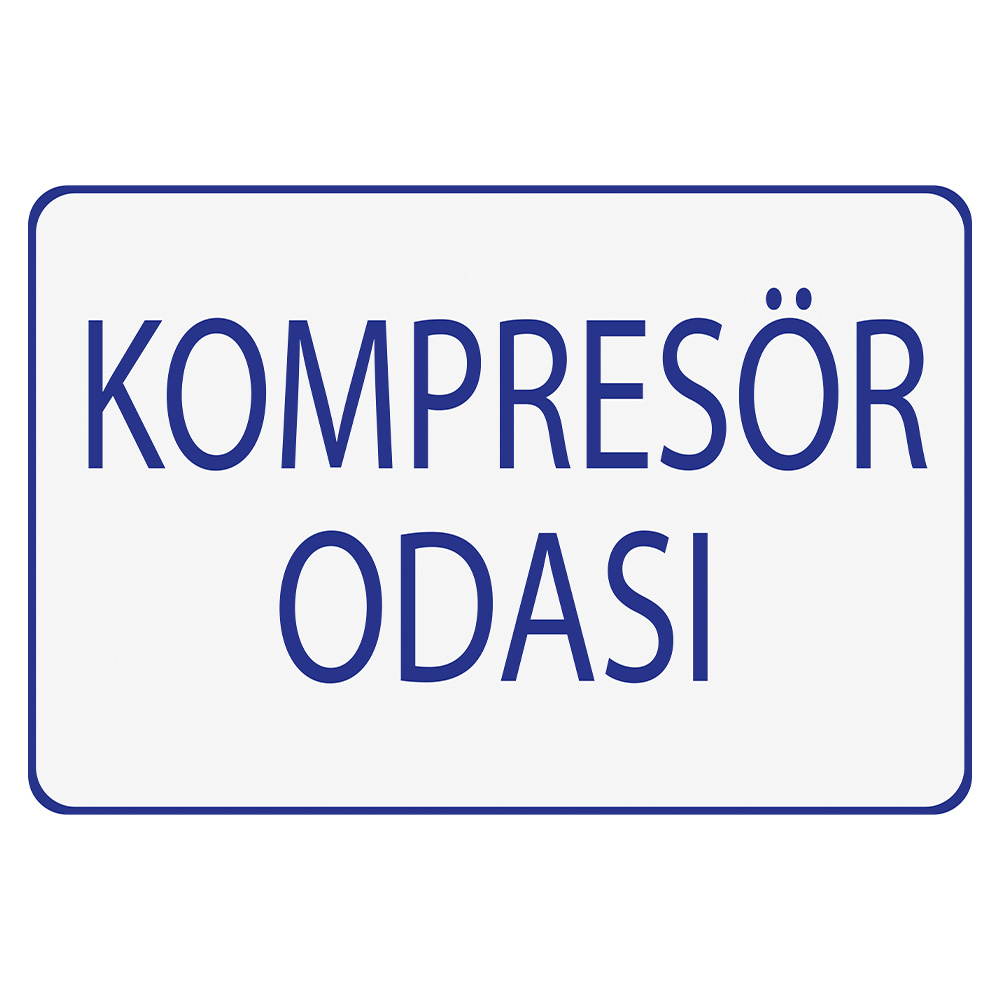 Compressor Room Sign Board Signage Symbol Label KMP11