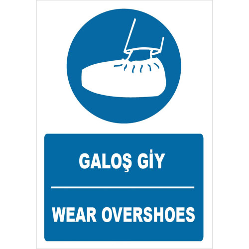 Turkish English Galoshes Wear Sign Board Sign Label ZY1377