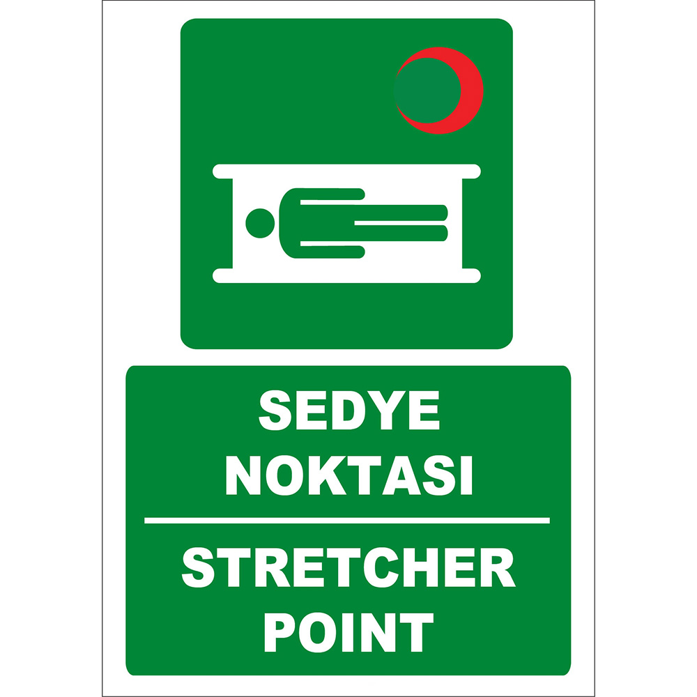 Turkish English Stretcher Point Sign Sign Sign Sticker ZY2019