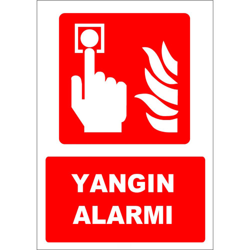 Turkish English Fire Alarm Sign Sign Sign Sticker Label ZY1960