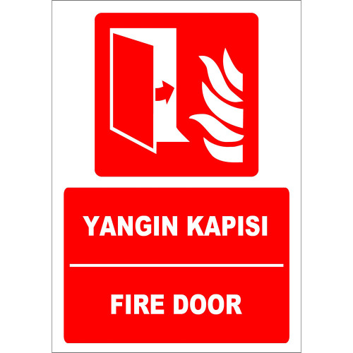 Turkish English Fire Door Sign Sign Sign Sticker Label ZY1991