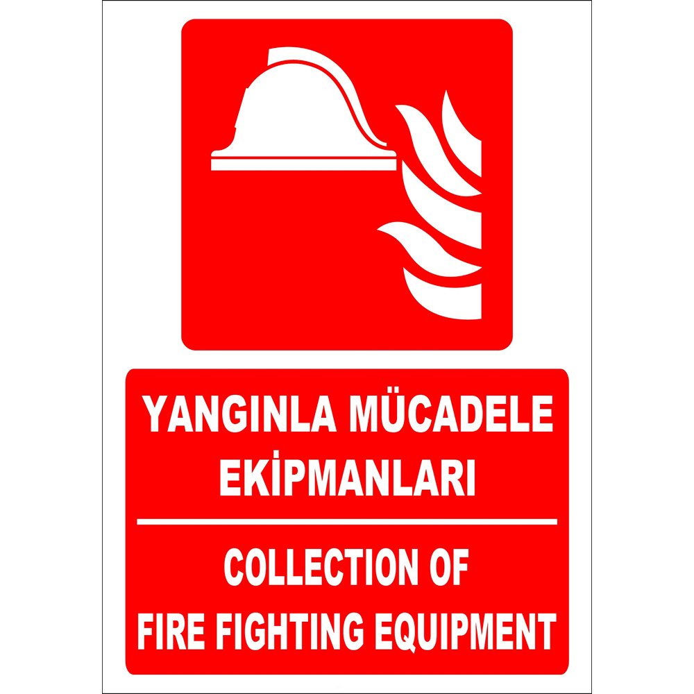 Turkish English Fire Fighting Equipment Sign Board Signage Label ZY2180